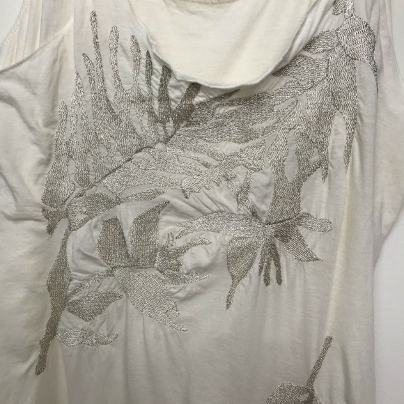 Banana Republic Beige Embroidered Layered Tank Top Medium - Picture 10 of 11